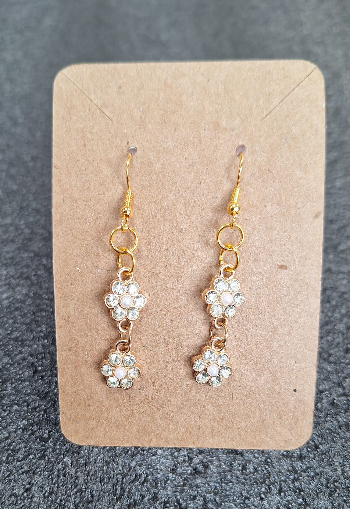 Clear Recycled Glass Stud Earrings